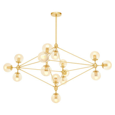 Abira Fifteen Arm Gold Finish Pendant Light