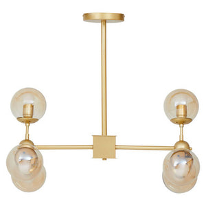 Abira Six Arm Gold Finish Pendant Light