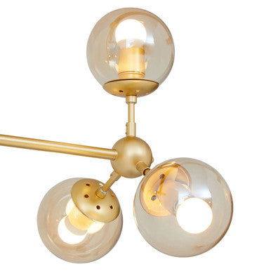 Abira Six Arm Gold Finish Pendant Light - Image 6