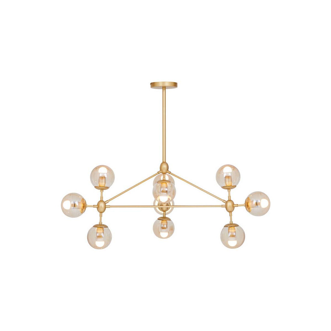 Abira Gold 10 Arm Pendant Light