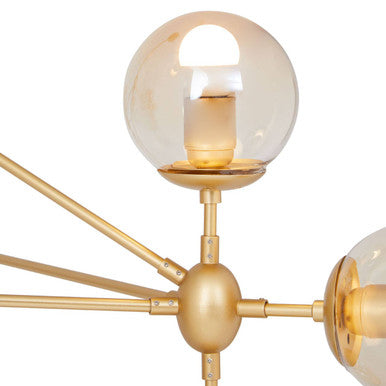 Abira Gold 10 Arm Pendant Light