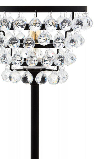 Hutchinson Clear Crystal Table Lamp with Black Metal - Image 3