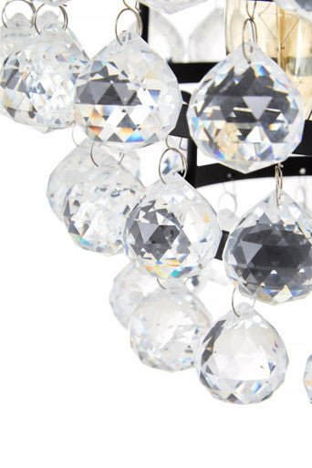 Hutchinson Clear Crystal Floor Lamp with Black Metal - Image 5