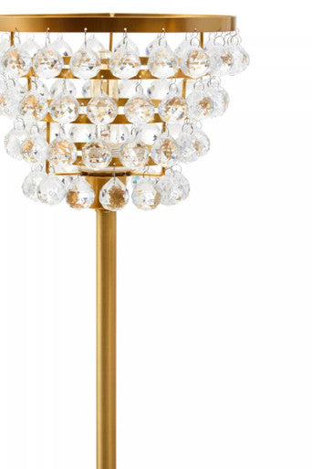 Hutchinson Clear Crystal Table Lamp with Gold Metal