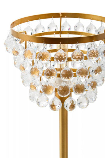 Hutchinson Clear Crystal Table Lamp with Gold Metal - Image 4