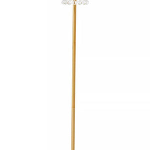 Clear Crystal Floor Lamp with Gold Metal | Hutchinson