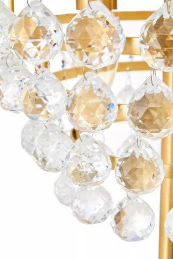 Hutchinson Clear Crystal Floor Lamp with Gold Metal - Image 5