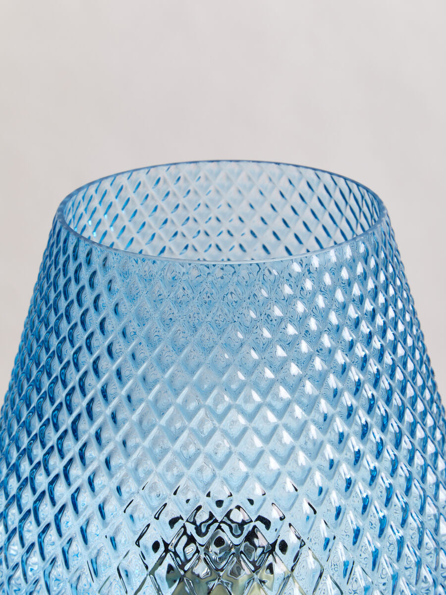 Noble Blue Glass Table Lamp - Image 5