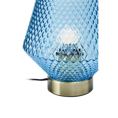 Noble Blue Glass Table Lamp - Image 4