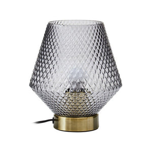 Grey Smoked Glass Table Lamp | Noble