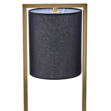 Lara Black Shade With Gold Finish Metal Frame Table Lamp - Image 5
