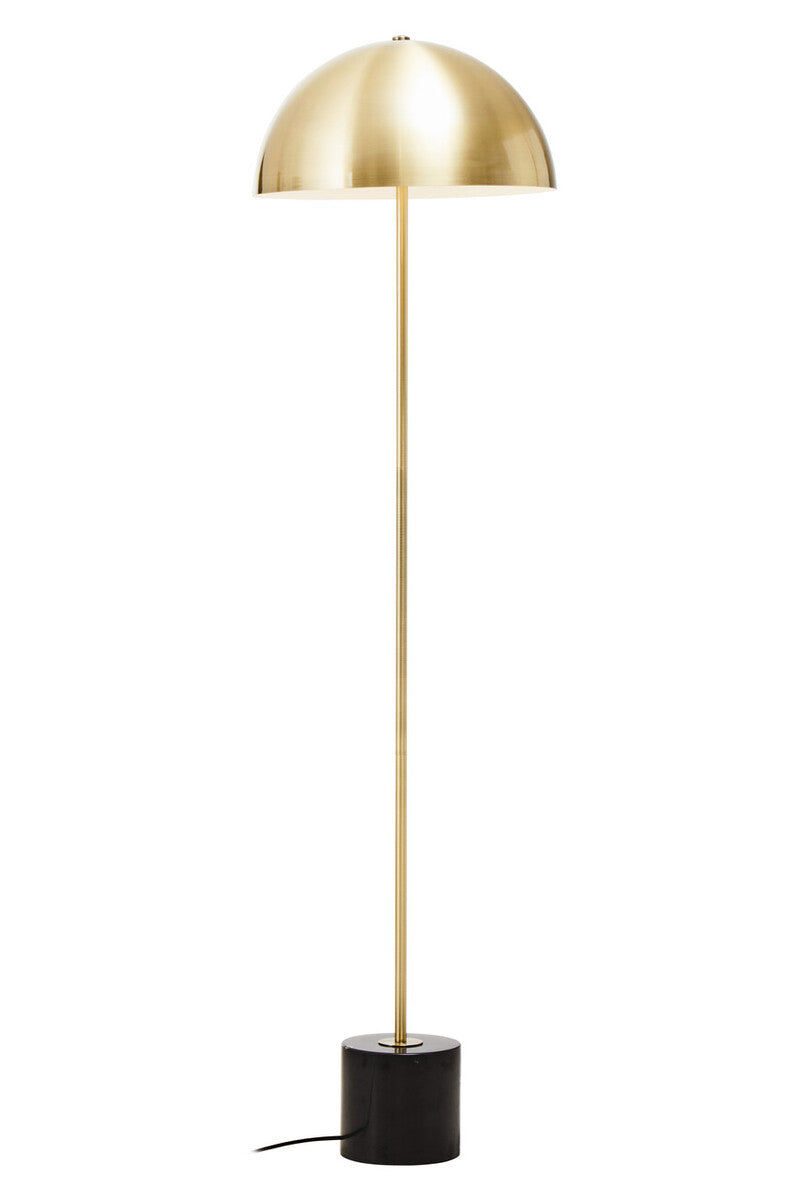 Murdoch Brushed Brass Floor Lamp with Black Marble Base - Image 5