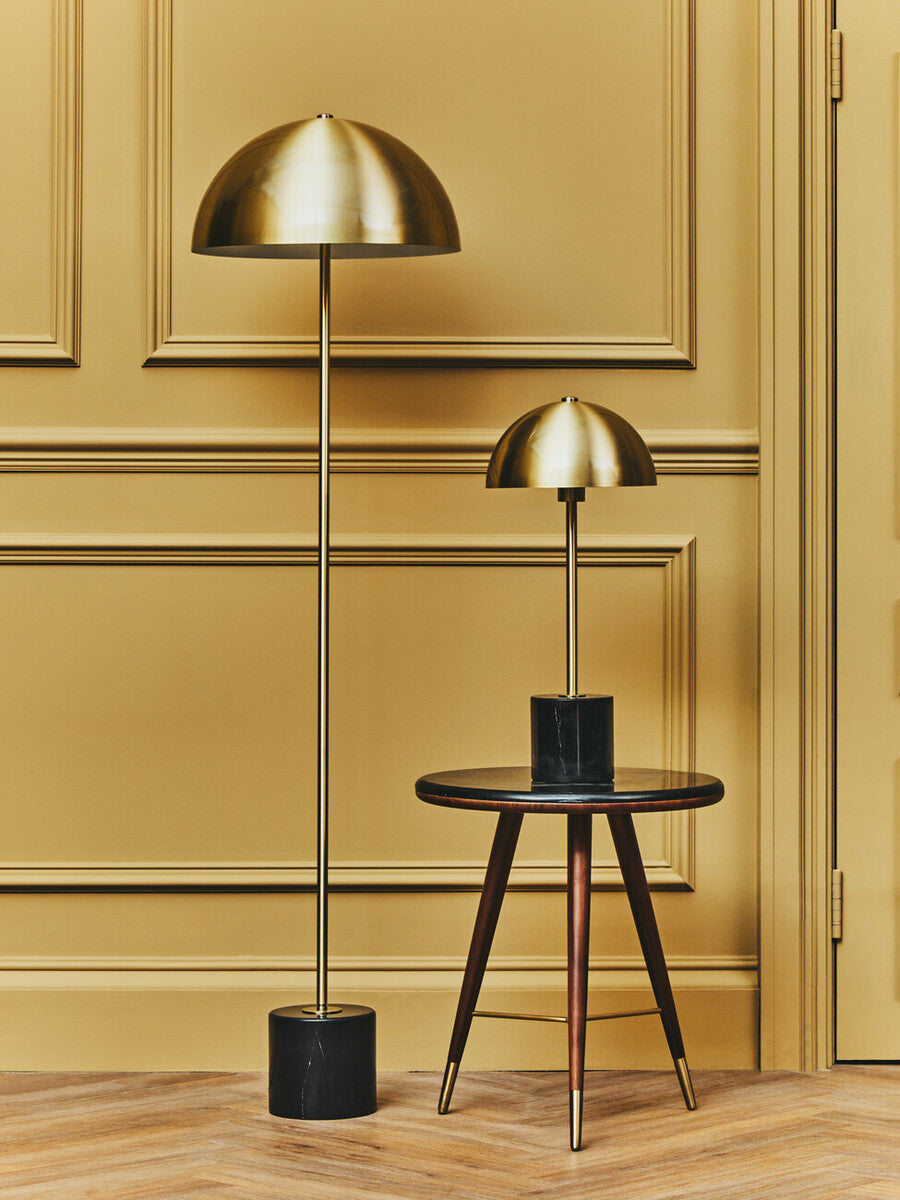 Murdoch Brushed Brass Table Lamp with Black Marble Base - Image 7