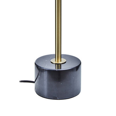 Palais Brushed Brass Table Lamp with Black Marble Base