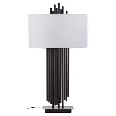Impero Table Lamp With White Linen Shade - Image 8
