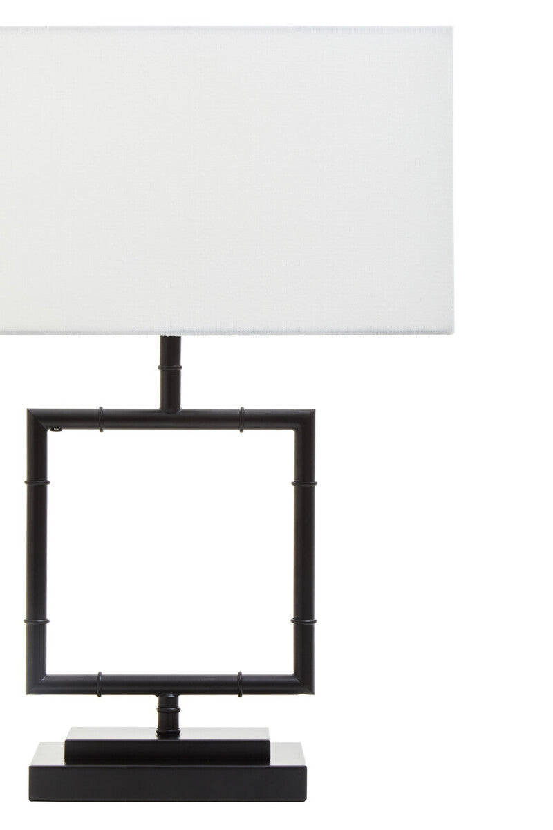 Zofie Matte Black Square Table Lamp