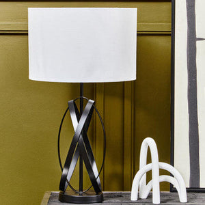 Zaina Black Cross Table Lamp