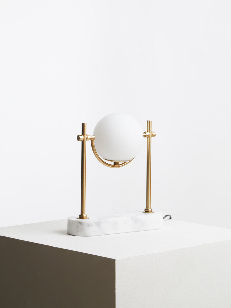 Zalika Marble And Gold Orb Table Lamp - Image 4