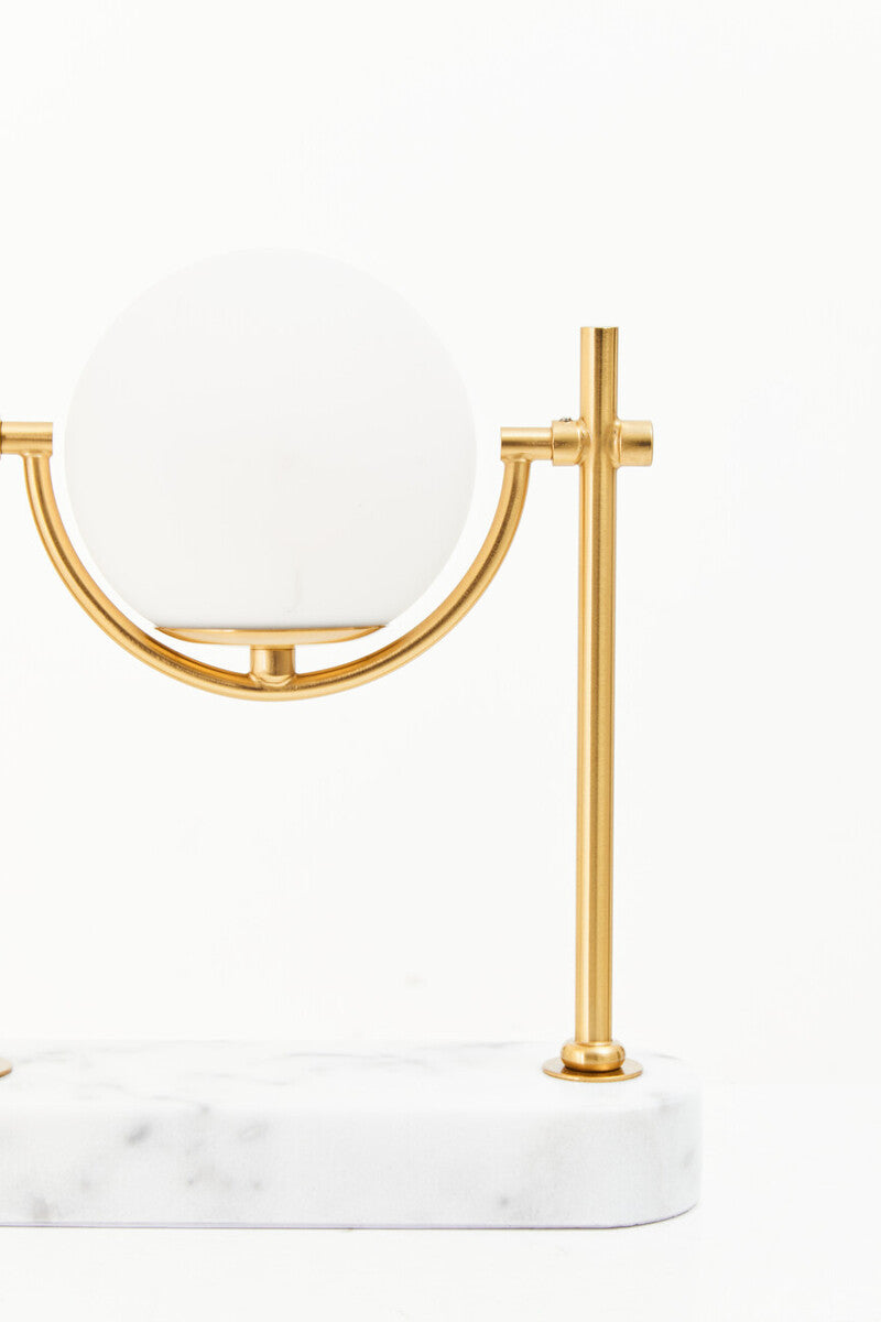 Zalika Marble And Gold Orb Table Lamp - Image 8