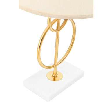 Zara White And Gold Circles Table Lamp - Image 5