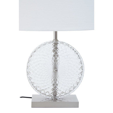 Zarni Glass And Brushed Chrome Table Lamp - Image 4