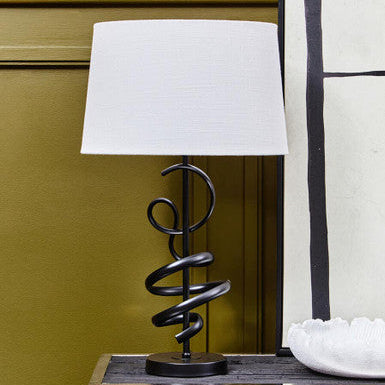 Zavi Matte Black Squiggle Table Lamp - Image 4