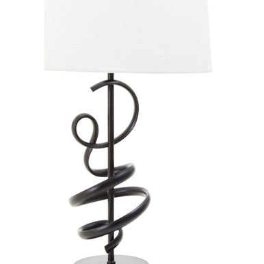 Zavi Matte Black Squiggle Table Lamp - Image 6