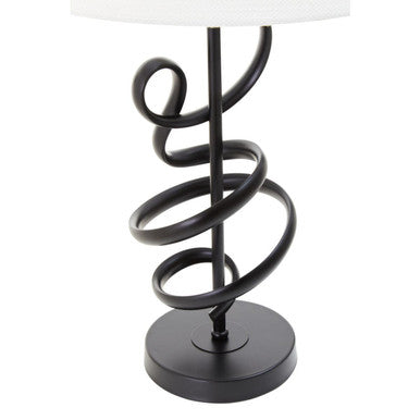 Zavi Matte Black Squiggle Table Lamp - Image 7
