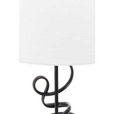 Zavi Matte Black Squiggle Table Lamp - Image 8