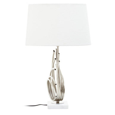 Zaha Brushed Chrome Spoke Table Lamp - Image 5