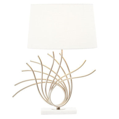 Zaha Brushed Chrome Spoke Table Lamp - Image 3