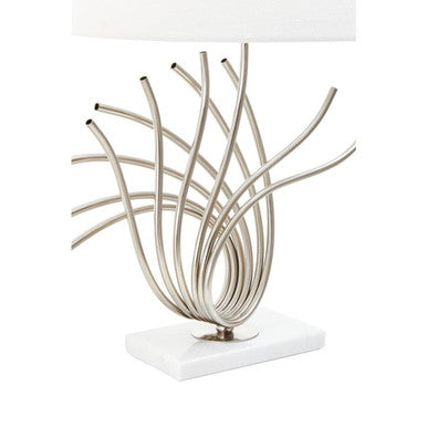 Zaha Brushed Chrome Spoke Table Lamp - Image 6