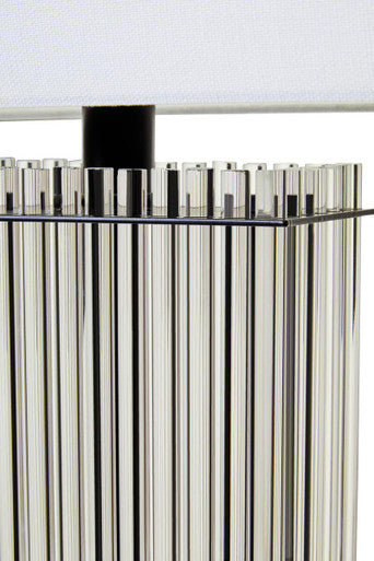 Elana Clear Glass Table Lamp With Matte Black Base - Image 8