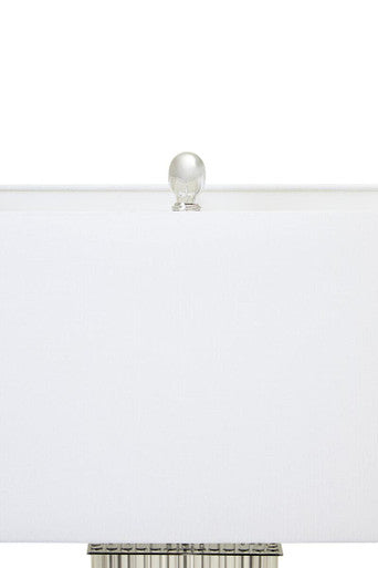Elana Clear Glass Table Lamp With Matte Silver Base - Image 7