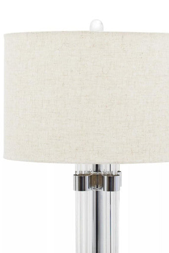 Eman Matte Silver and Ivory Table Lamp - Image 5