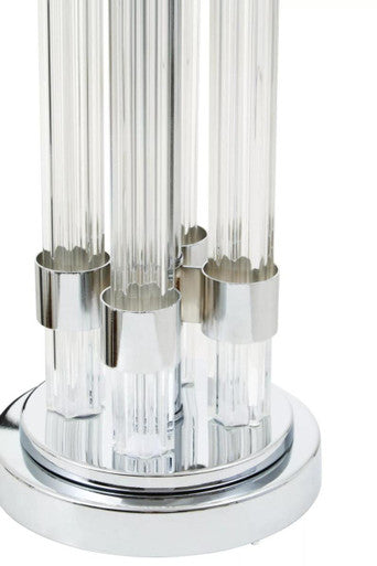 Eman Matte Silver and Ivory Table Lamp - Image 6