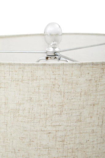 Eman Matte Silver and Ivory Table Lamp - Image 8