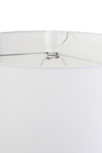 Eben Black Marble Base and White Shade Table Lamp