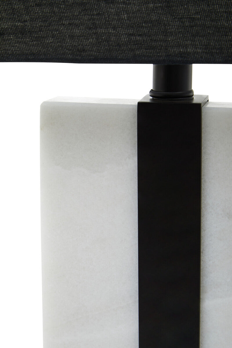Elvie Black and White Marble Table Lamp