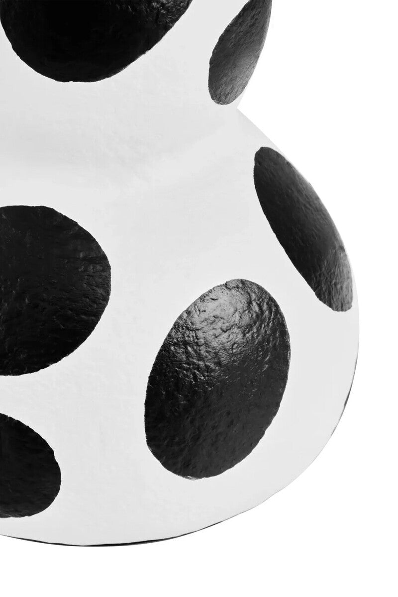 Carta Black and White Polka Dot Papier Mache Table Lamp