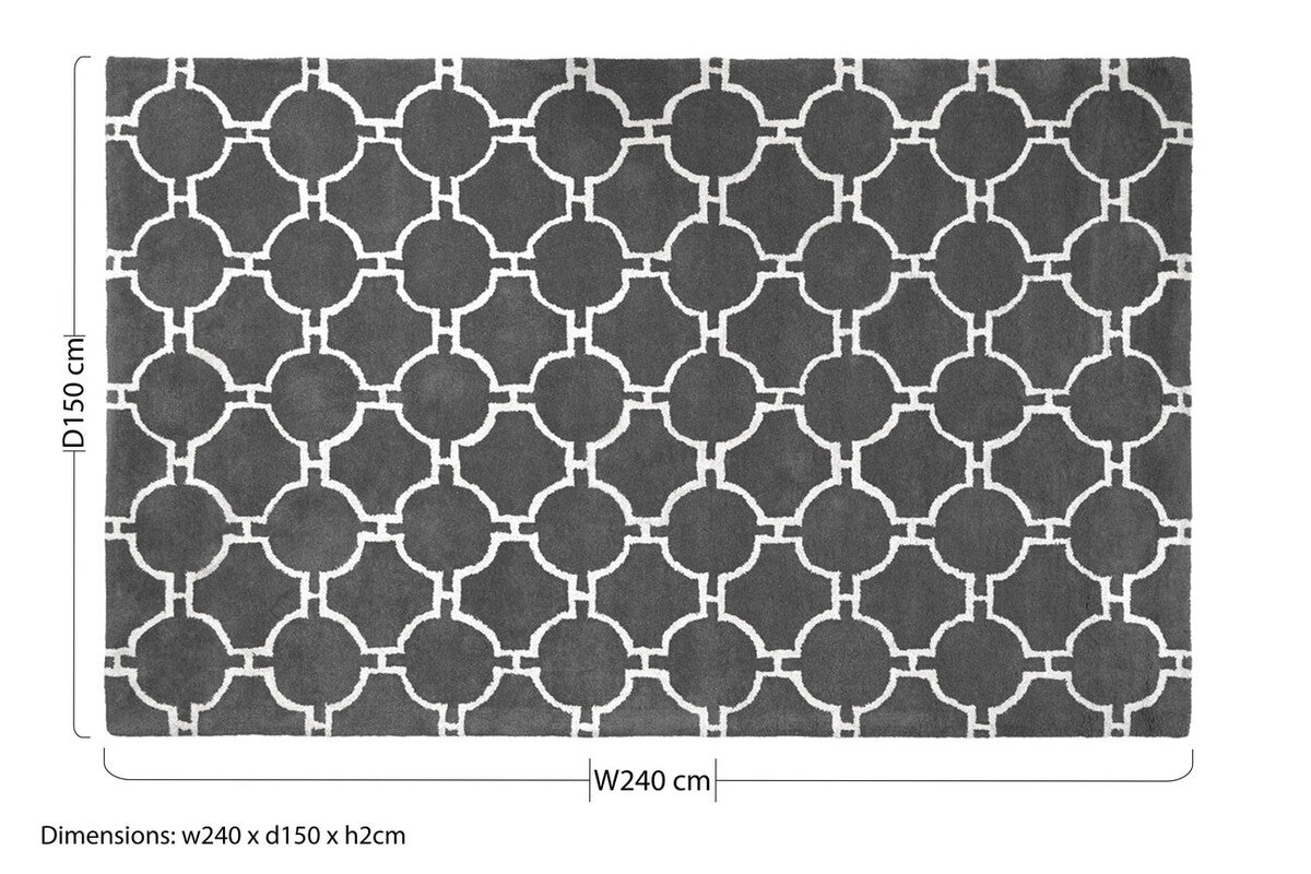 Bosie Kensington Townhouse Large Grey Hand Woven Rug