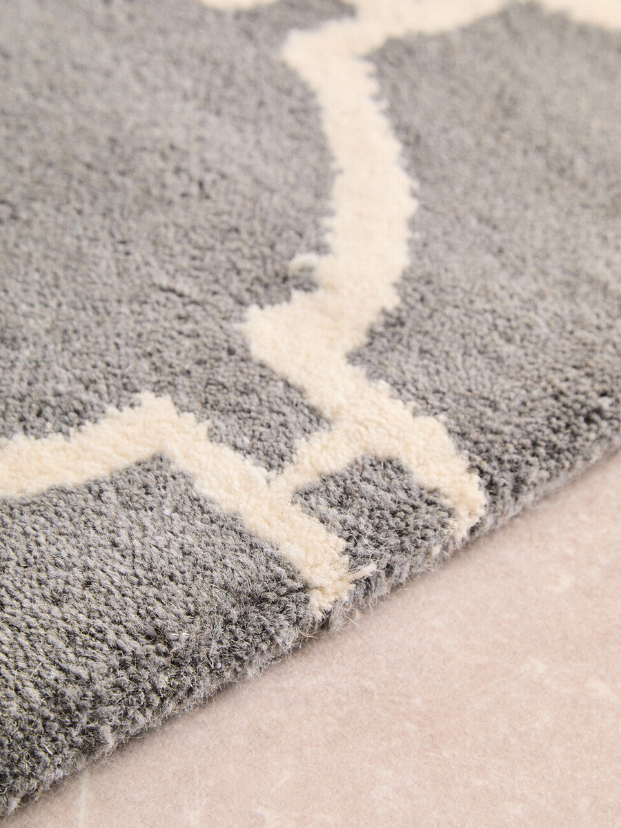 Bosie Kensington Townhouse Large Grey Hand Woven Rug