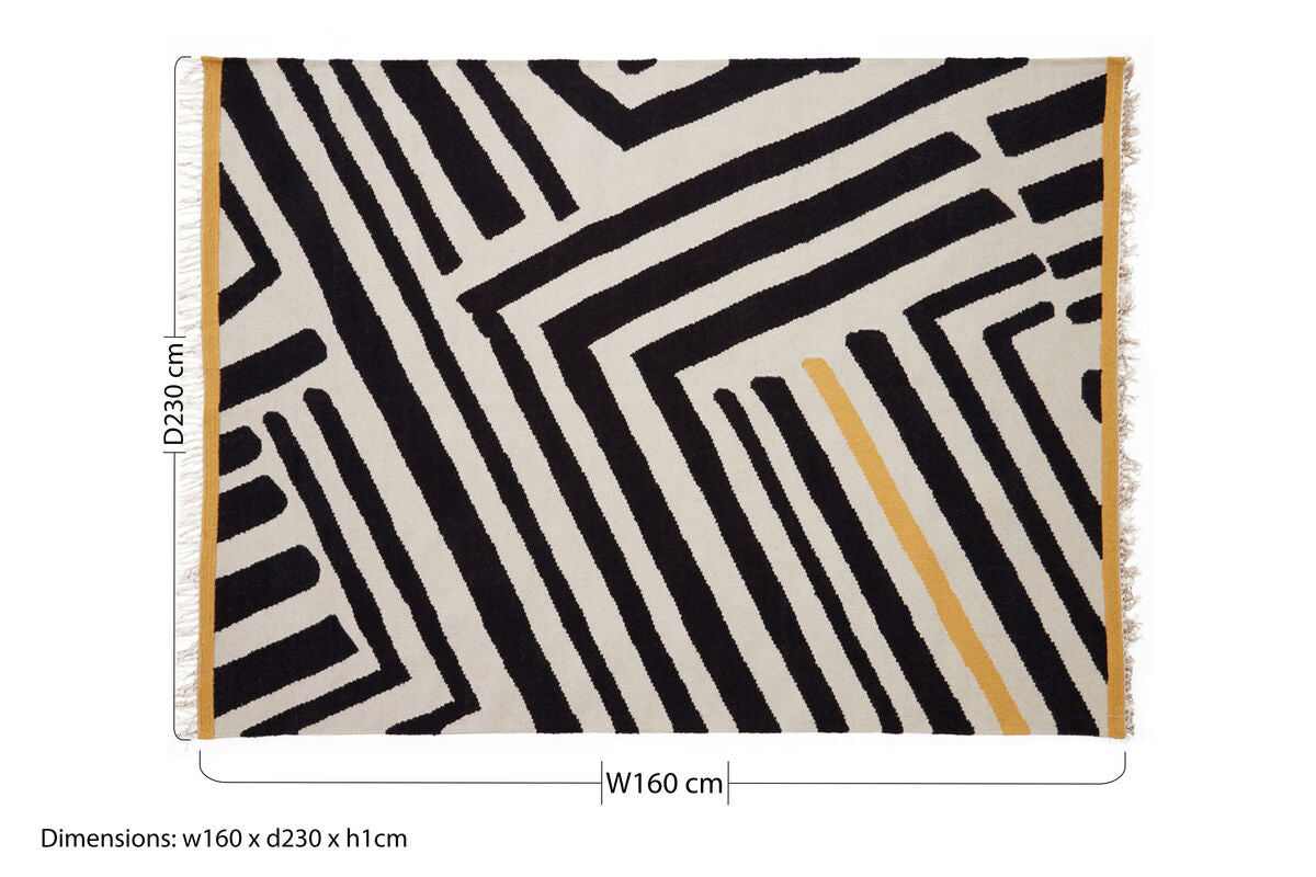 Bosie Villon Black and White Rug