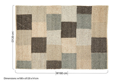 Bosie Jango Small Grid Design Rug