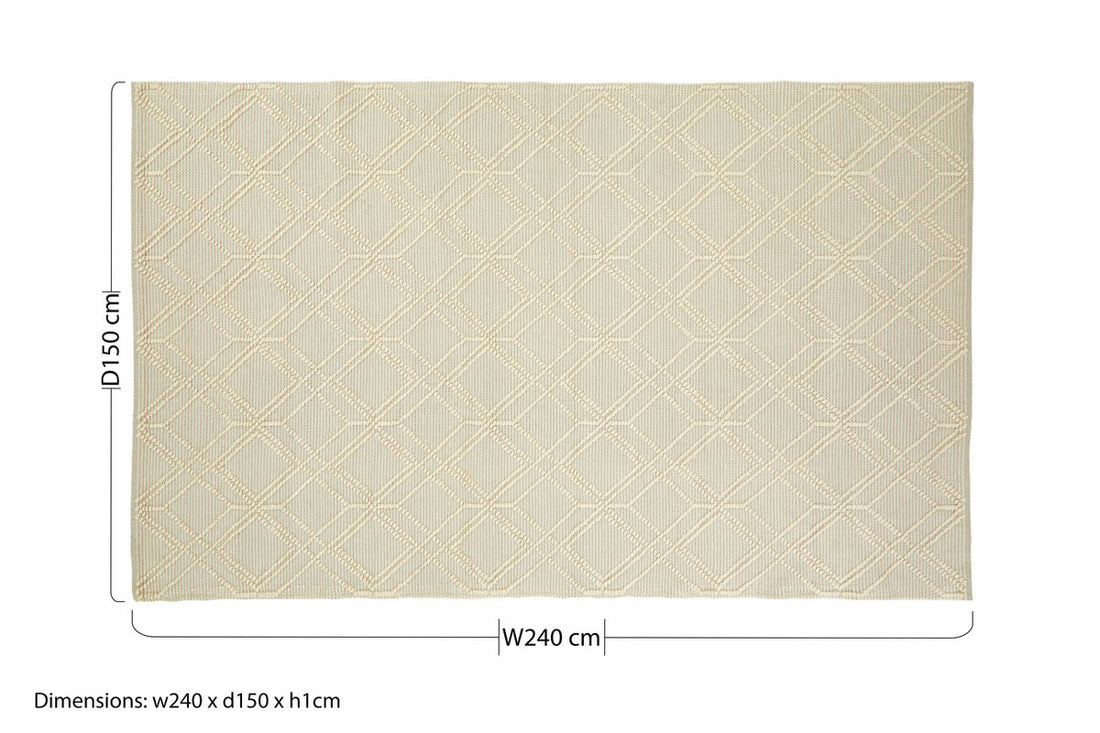 Bosie Jango Large Geometric Ivory Rug