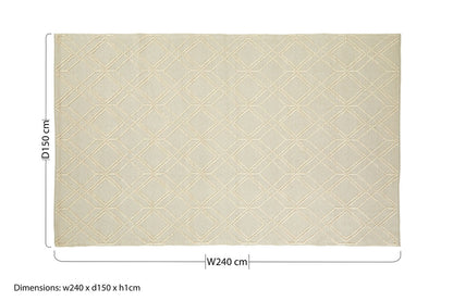 Bosie Jango Large Geometric Ivory Rug