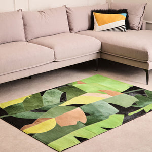 Bosie Small Botanical Hair on Leather Rug | Safira