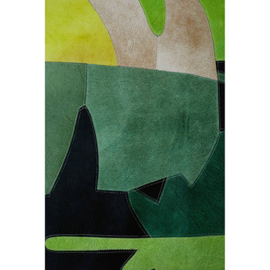 Bosie Safira Small Botanical Hair on Leather Rug - Image 5