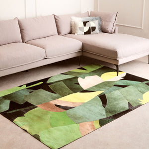 Bosie Large Botanical Hair on Leather Rug | Safira