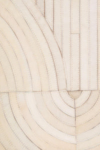 Bosie Safira Small Natural Hair On Leather Rug